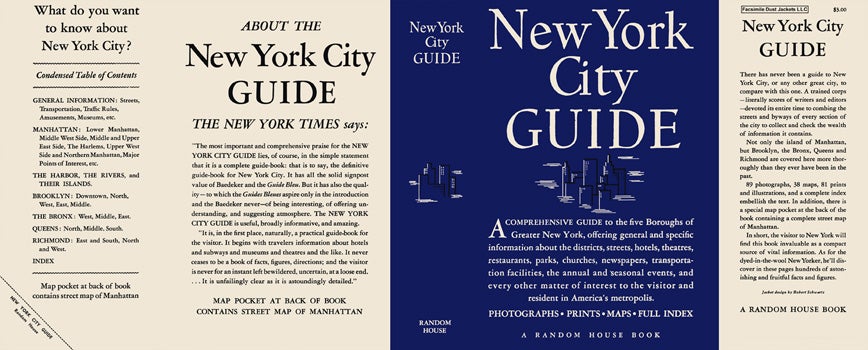 Item #18375 New York City Guide (blue variant without the chapter on the 1939 World's fair)....