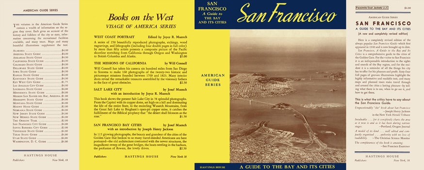 Item #18384 San Francisco, A Guide to the Bay and Its Cities. American Guide Series, WPA