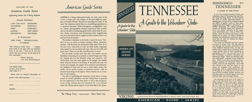 Item #18387 Tennessee, A Guide to the Volunteer State. American Guide Series, WPA