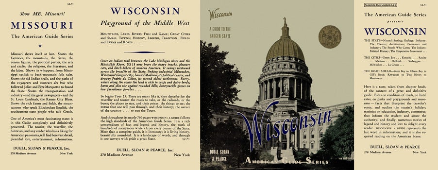 Item #18397 Wisconsin, A Guide to the Badger State. American Guide Series, WPA