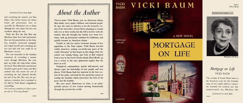 Item #18413 Mortgage on Life. Vicki Baum