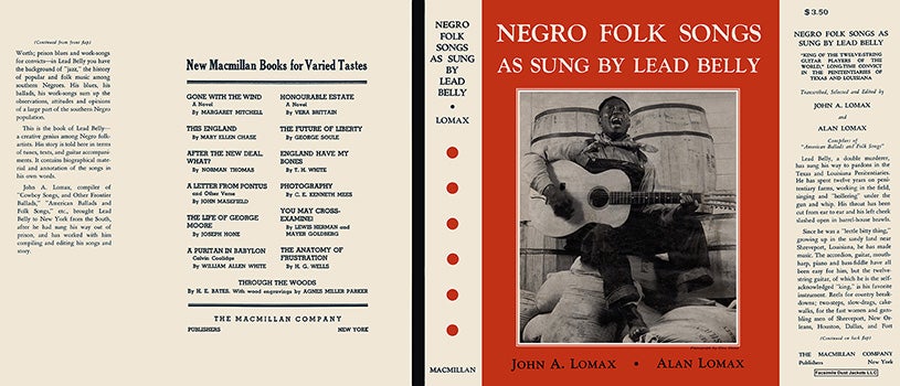 Item #18476 Negro Folk Songs As Sung by Lead Belly. John A. Lomax, Alan Lomax