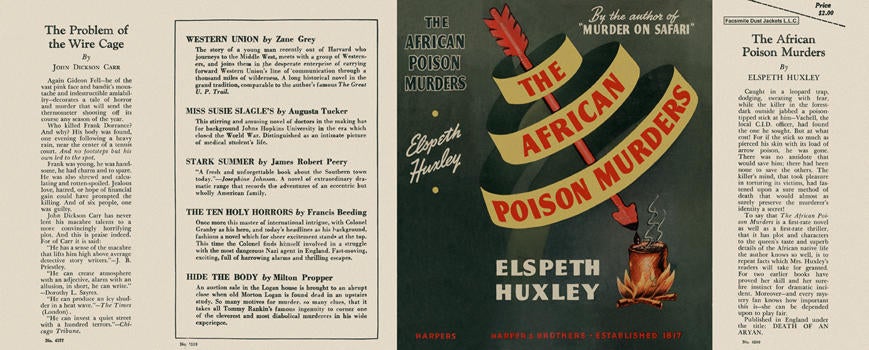 Item #1848 African Poison Murders, The. Elspeth Huxley