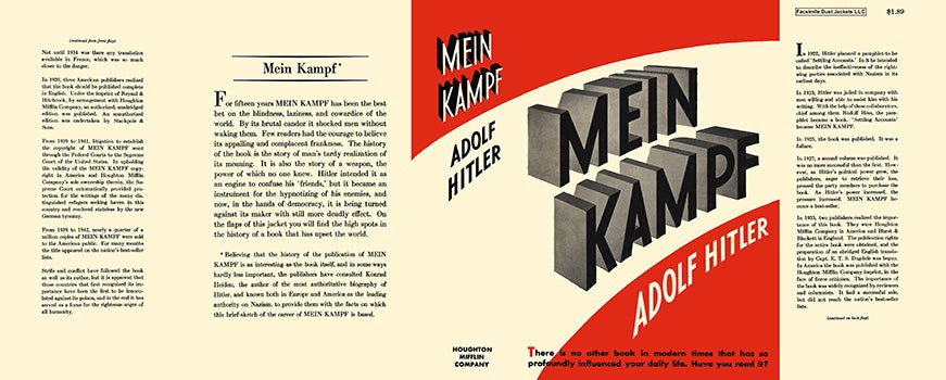 Item #18598 Mein Kampf. Adolf Hitler