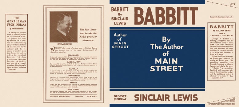 Item #18606 Babbitt. Sinclair Lewis