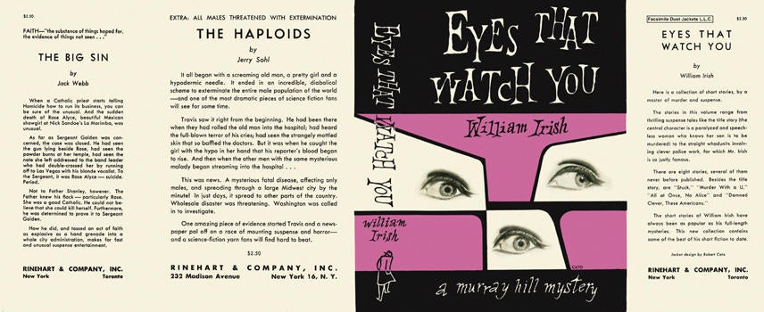 Item #1873 Eyes That Watch You. William Irish.