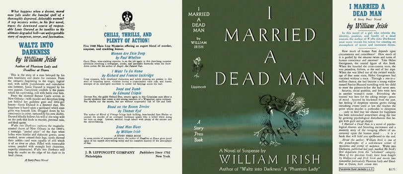 Item #1875 I Married a Dead Man. William Irish