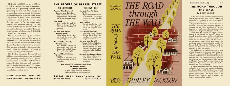 Item #1884 Road Through the Wall, The. Shirley Jackson.