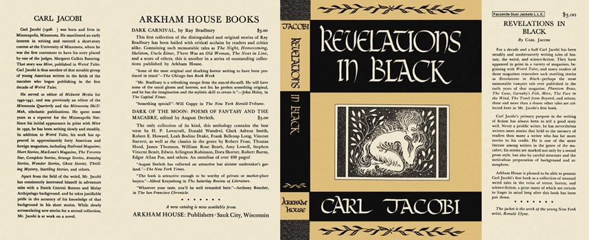 Item #1885 Revelations in Black. Carl Jacobi