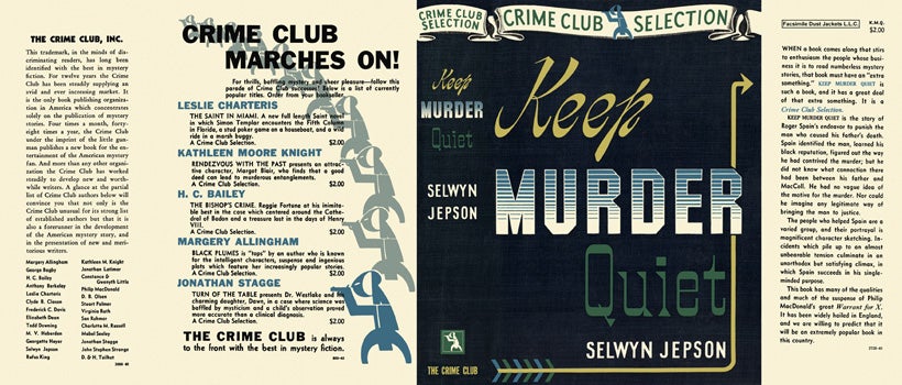 Item #1893 Keep Murder Quiet. Selwyn Jepson.