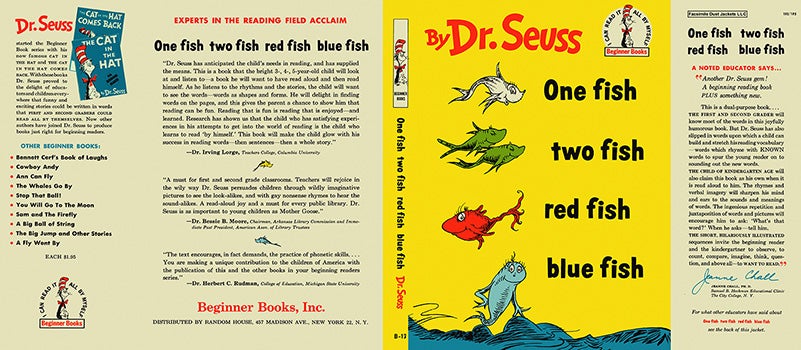 Item #18946 One Fish Two Fish Red Fish Blue Fish. Seuss Dr