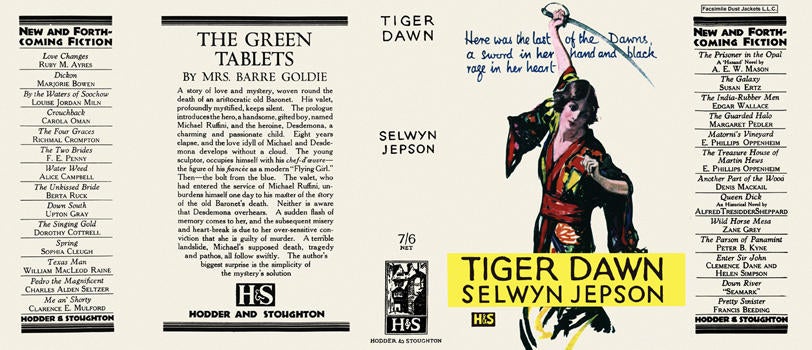 Item #1895 Tiger Dawn. Selwyn Jepson.