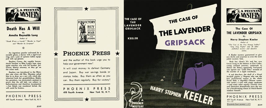 Item #1912 Case of the Lavender Gripsack, The. Harry Stephen Keeler.