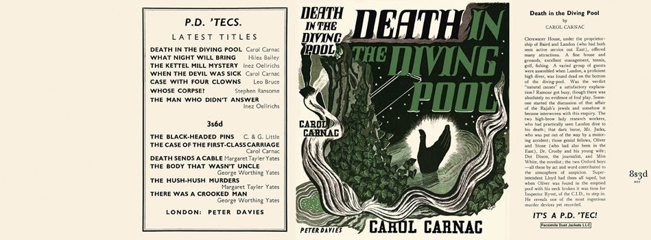 Item #19266 Death in the Diving Pool. Carol Carnac