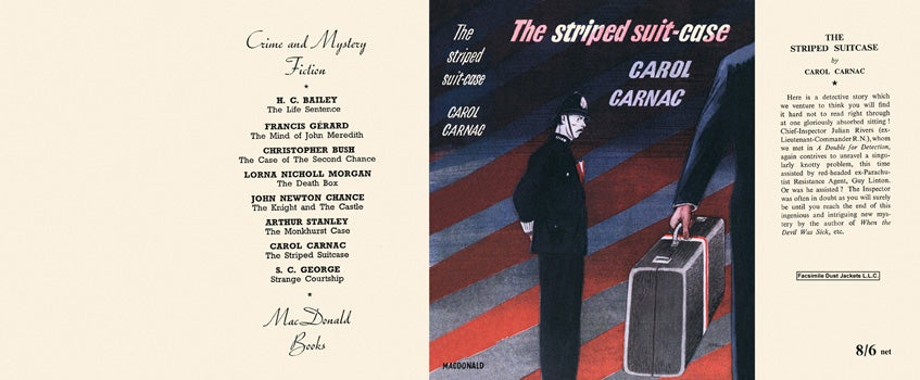 Item #19270 Striped Suit-Case, The. Carol Carnac