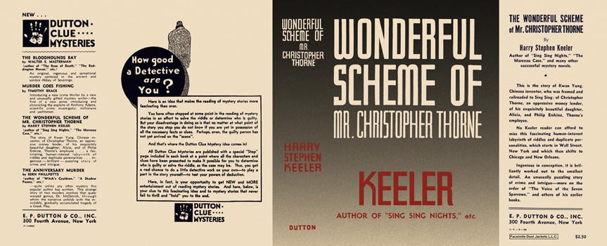 Item #1928 Wonderful Scheme of Mr. Christopher Thorne. Harry Stephen Keeler.
