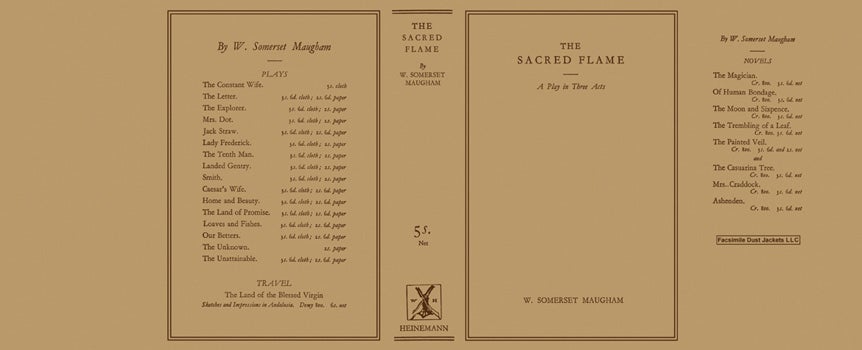 Item #19320 Sacred Flame, The. W. Somerset Maugham.