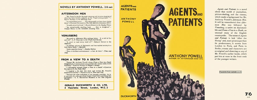 Item #19324 Agents and Patients. Anthony Powell