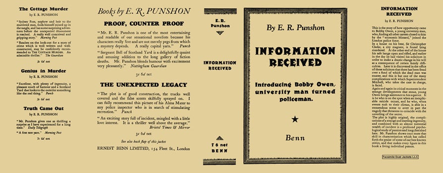 Item #19329 Information Received. E. R. Punshon.