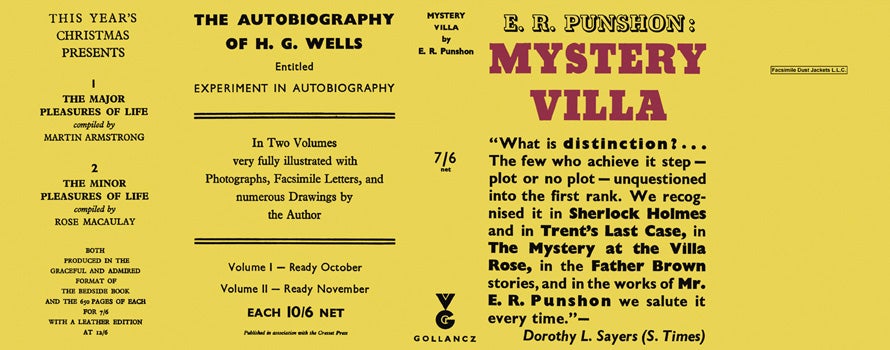 Item #19330 Mystery Villa. E. R. Punshon