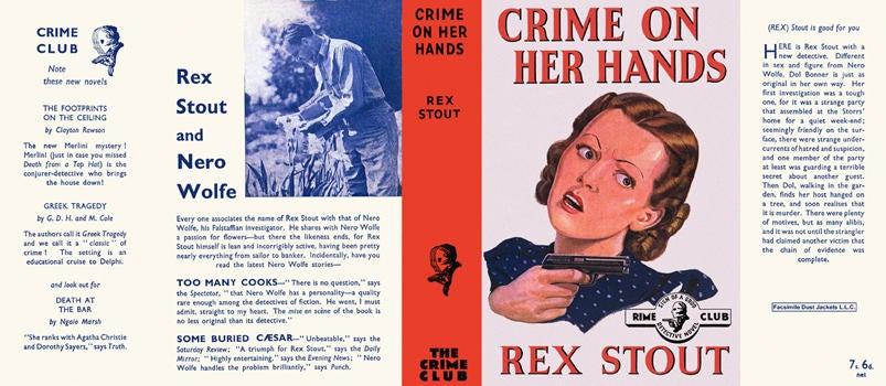 Item #19348 Crime on Her Hands. Rex Stout