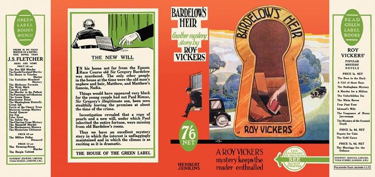 Item #19351 Bardelow's Heir. Roy Vickers