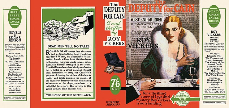 Item #19352 Deputy for Cain, The. Roy Vickers
