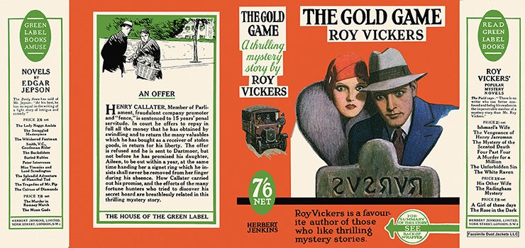 Item #19356 Gold Game, The. Roy Vickers.