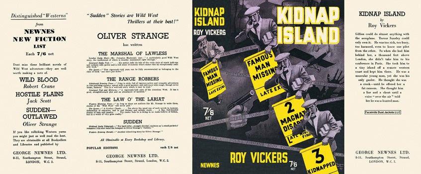 Item #19360 Kidnap Island. Roy Vickers.