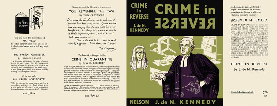 Item #1938 Crime in Reverse. John de N. Kennedy.