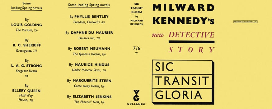 Item #1945 Sic Transit Gloria. Milward Kennedy.