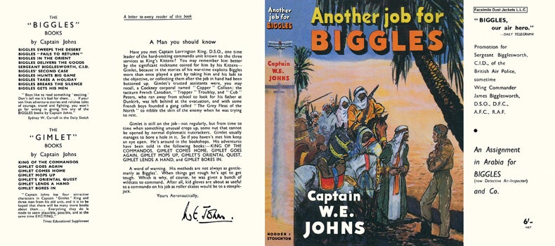 Item #19450 Another Job for Biggles. Captain W. E. Johns.