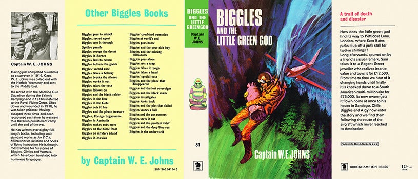 Item #19458 Biggles and the Little Green God. Captain W. E. Johns
