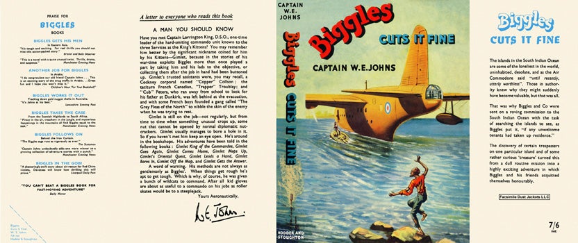 Item #19467 Biggles Cuts It Fine. Captain W. E. Johns