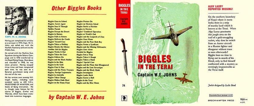 Item #19472 Biggles in the Terai. Captain W. E. Johns.