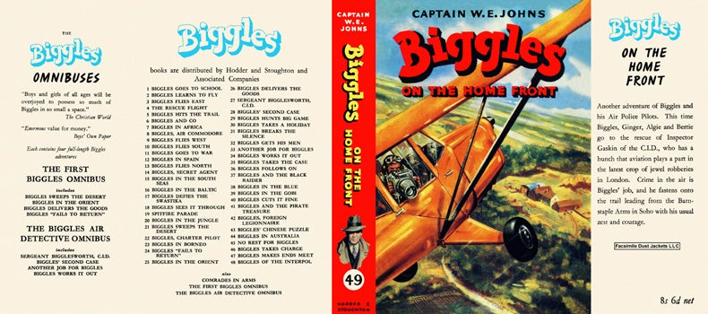 Item #19476 Biggles on the Home Front. Captain W. E. Johns.