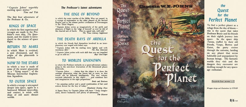 Item #19499 Quest for the Perfect Planet, The. Captain W. E. Johns
