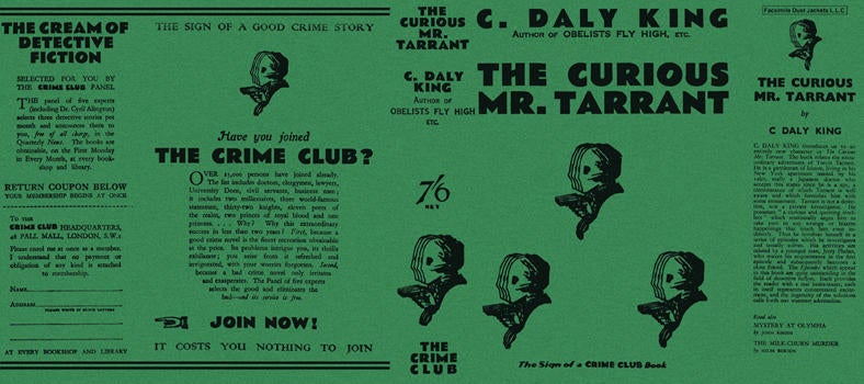 Item #1961 Curious Mr. Tarrant, The. C. Daly King