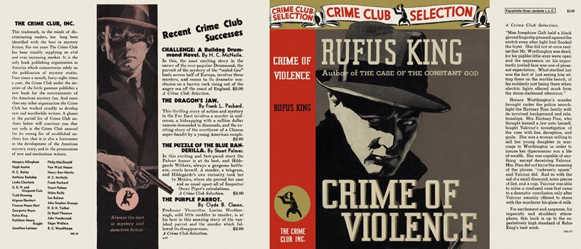 Item #1967 Crime of Violence. Rufus King.