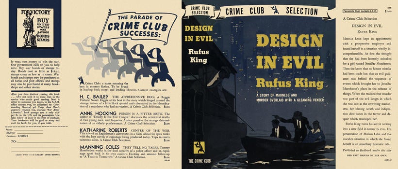 Item #1968 Design in Evil. Rufus King.