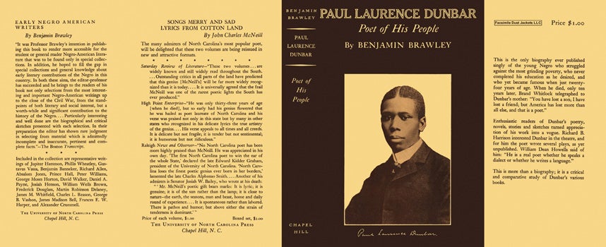 Item #19695 Paul Laurence Dunbar, Poet of His People. Benjamin Brawley