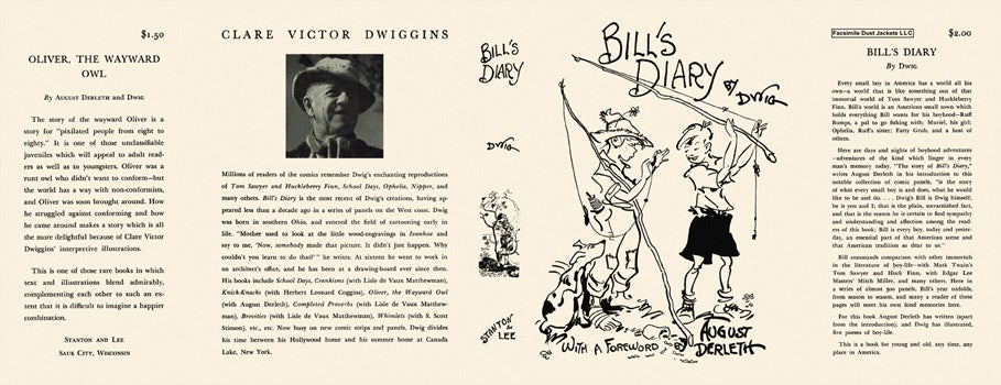 Item #19923 Bill's Diary. Clare Victor Dwiggins, August Derleth