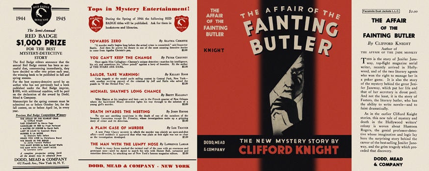Item #1996 Affair of the Fainting Butler, The. Clifford Knight