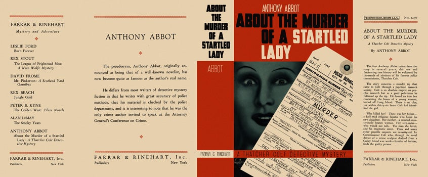 Item #2 About the Murder of a Startled Lady. Anthony Abbot