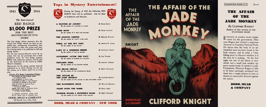 Item #2000 Affair of the Jade Monkey, The. Clifford Knight.