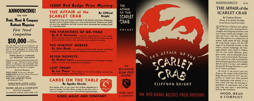 Item #2003 Affair of the Scarlet Crab, The. Clifford Knight