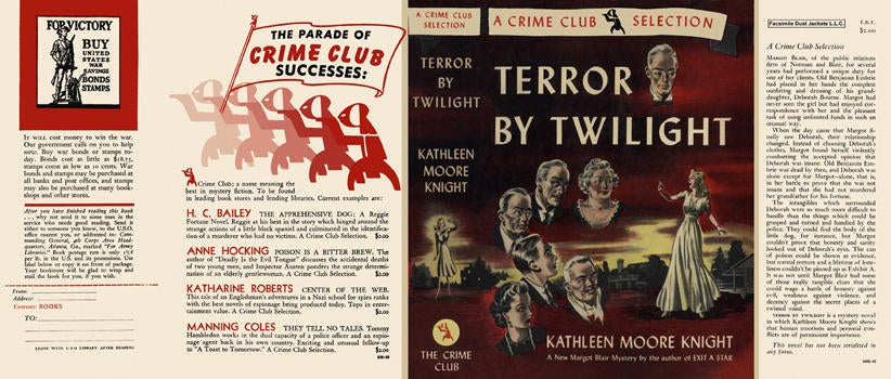 Item #2006 Terror by Twilight. Kathleen Moore Knight