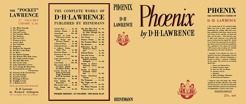Item #20458 Phoenix. D. H. Lawrence