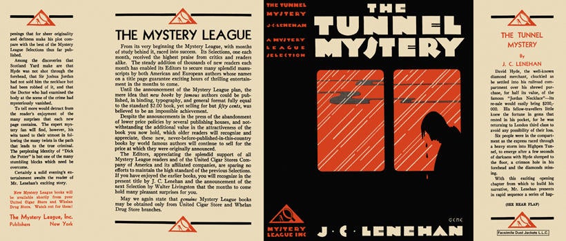 Item #2069 Tunnel Mystery, The. J. C. Lenehan