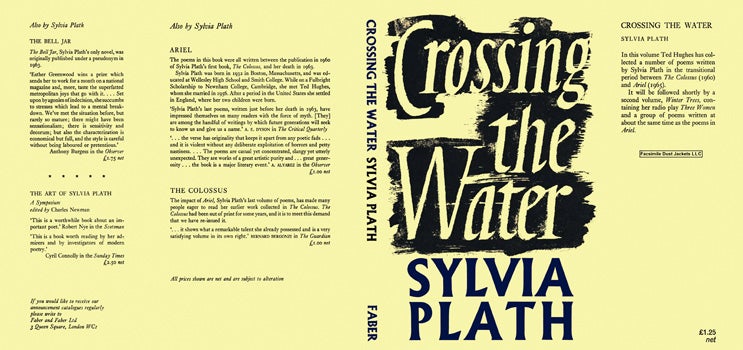 Item #20813 Crossing the Water. Sylvia Plath